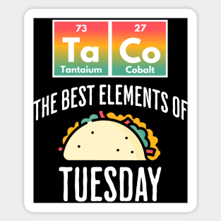 TaCo Tuesday Periodic Table of Elements design Sticker